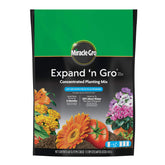 Miracle-Gro bag front view showing product packaging and size, highlights quick expansion