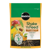 Miracle-Gro front packaging showing citrus avocado mango formula, clear feeding benefits