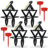 Misoull front view of four traps showing durable steel and compact design benefit reliable placement