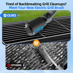 Mistcado adjustable head angled to 90 degrees demonstrating pivot for reaching curved grill grates