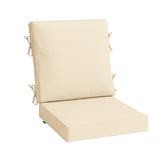 MIULEE front view of seat and back cushions showing beige styling and neat fit