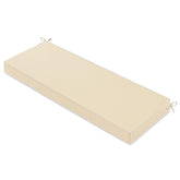 MIULEE front view showing beige cushion on bench, enhancing outdoor seating comfort