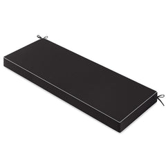 MIULEE front view of black bench cushion showing clean tailored look and durability