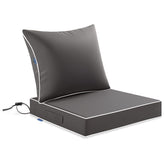 MIULEE front view of dark grey seat cushion showing neat finish and style