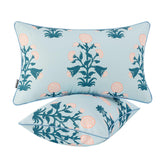 MIULEE vintage floral pillow front view shows elegant decor and weather resistance