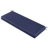 MIULEE front view of navy bench cushion showing tailored fit and neat finish