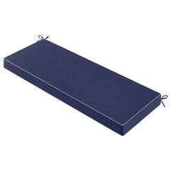 MIULEE front view of navy bench cushion showing tailored fit and neat finish