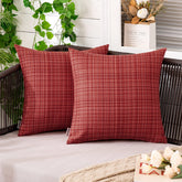 MIULEE front view of red pillow covers showing vibrant color and protection