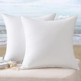 MIULEE front view of white 24x24 pillow cover shows clean protective finish
