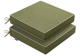 MIULEE front view showing two green cushions and neat finish for curb appeal