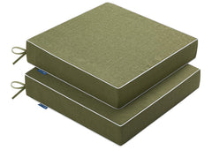 MIULEE front view showing two green cushions and neat finish for curb appeal