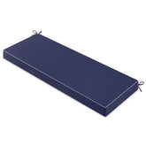 MIULEE navy cushion front view showing clean finish and waterproof benefits
