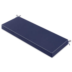 MIULEE navy cushion front view showing clean finish and waterproof benefits