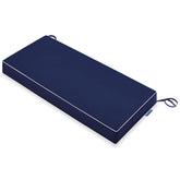 MIULEE front view of navy bench cushion showing clean finish and color