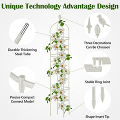 Miuwauer three interchangeable top decorations for personalized garden styling