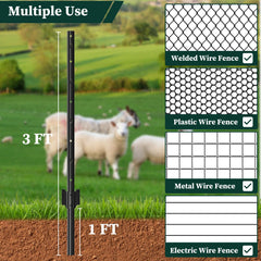 MIWEVRO post fitted with wire mesh demonstrating tidy garden containment