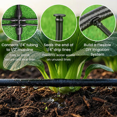 MIXC connector kit with 6-way connector, barbed couplings and goof plugs, quick install benefit
