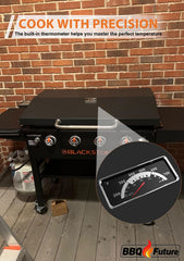 MixRBBQ integrated thermometer closeup for quick temperature checks