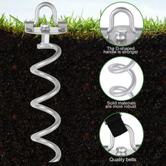 MIXXIDEA anchor installed in lawn demonstrating secure hold and weather resistance