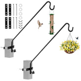 MIXXIDEA dual hook front view showing two adjustable feeder brackets and secure clamps