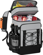 MIYCOO front view of cooler backpack showing organized storage and quick access