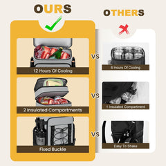 MIYCOO open top compartment with utensils and snacks for easy packing