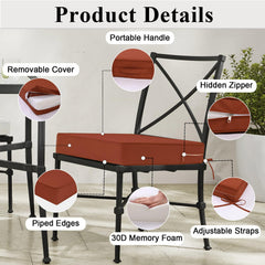 MJIAIDEA side profile highlighting 4-inch foam thickness for supportive comfort