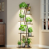 MJOMKN front view of full 7-tier stand showing organized plant display and space saving