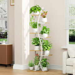 MJOMKN S-shaped side profile highlighting elegant curve and vertical plant arrangement benefit
