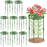 MJZ front view of 8-pack peony cages showing assembled ring and legs benefit stability