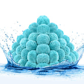 MJZ front packaging showing reusable 4.4 lb filter balls and key benefits