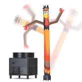 Mkevi front view of pumpkin turkey inflatable showing bright colors and motion appeal