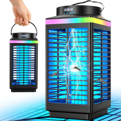 MKNXYD front view showing compact bug zapper and protective casing for safe use