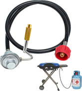 MOASKER front view of regulator and adapter kit showing complete contents and quick setup benefit