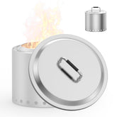 MOASKER front view showing lid fitted on Solo Stove Bonfire, protecting embers