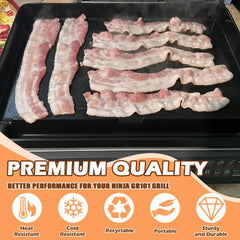 MOASKER GR101 plate installed in Ninja grill showing restored cooking surface for consistent results