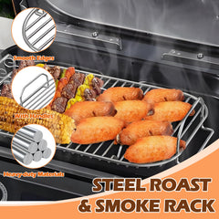 MOASKER roast rack supporting a large roast for even cooking
