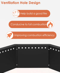 mocomax top-down view of 36-inch inner bed showing capacity for large logs benefit longer burn
