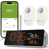 MOCREO H5Pro hub front display showing real-time readings and alerts, clear monitoring