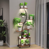 MODCART front view with plants showing vertical display and space-saving benefit