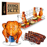 Modern Innovations full grill rack kit displayed, organized and ready to expand smoker capacity