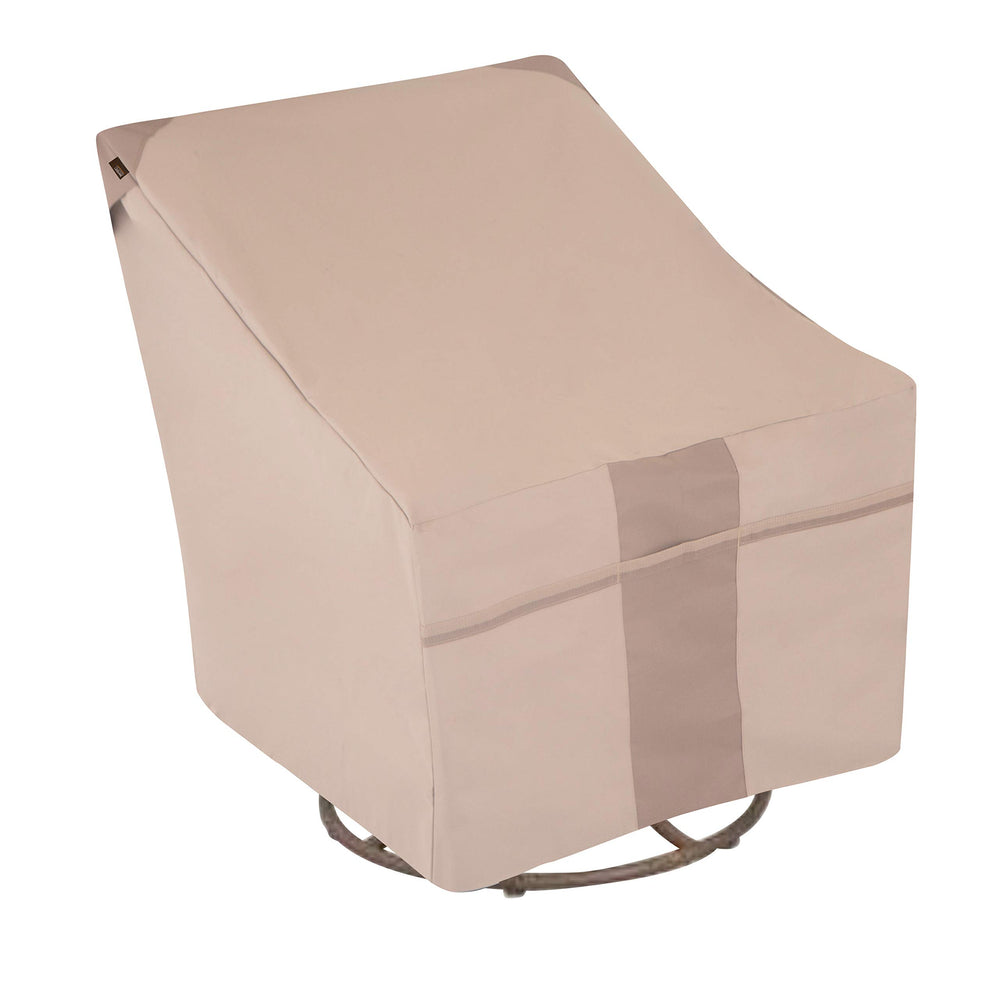 Modern Leisure front view of covered chair showing full protection and neat fit