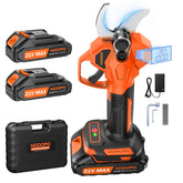 MODOFO front view of cordless pruner showing ergonomic handle and blade, for comfortable cutting