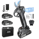 MODOFO front view of cordless pruning shears showing ergonomic handle and blade for easier cuts