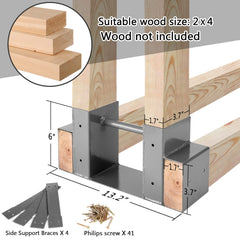 MOFEEZ bracket close-up of welds and 14GA steel highlighting heavy-duty strength