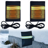 Mofuiry front view of two packaged heated faucet covers showing protection benefit