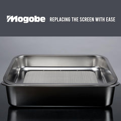 Mogobe side profile showing 4-inch walls for containment and tidy workspace