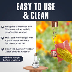 Monarch Abode removable nectar container detail for easy refilling and cleaning