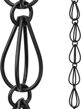 Monarch Rain Chains front view showing teardrop links and modern curb appeal