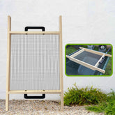 Montex soil sifter front view showing full frame and mesh for quick screening